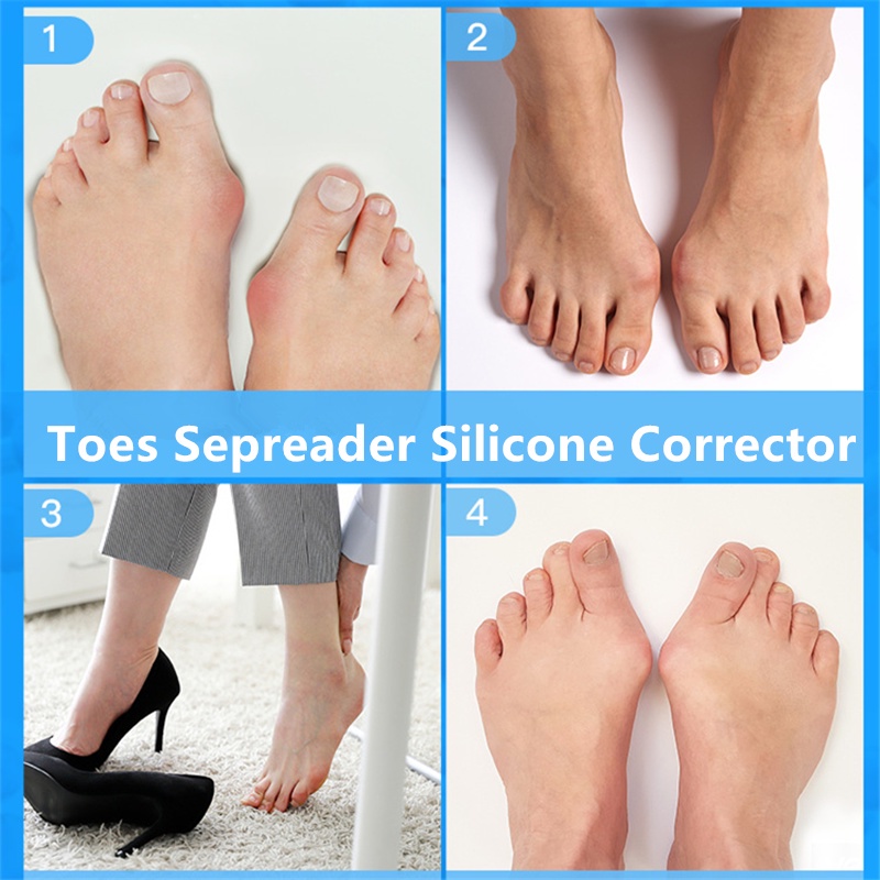 Dụng Cụ Tách Ngón Chân Bằng Silicone Co Giãn Thoáng Khí Chống Mài Mòn