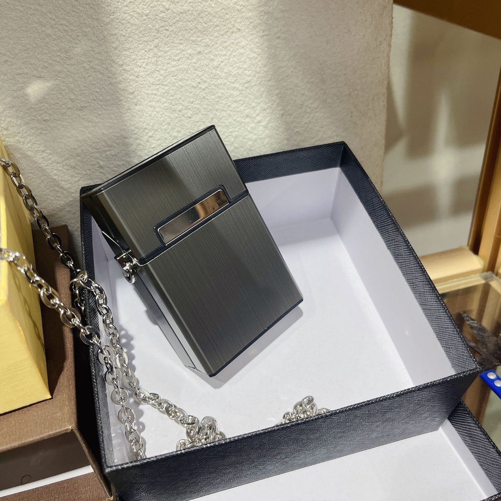 Túi Xách Mini Dáng Vuông Phối Dây Xích Thời Trang