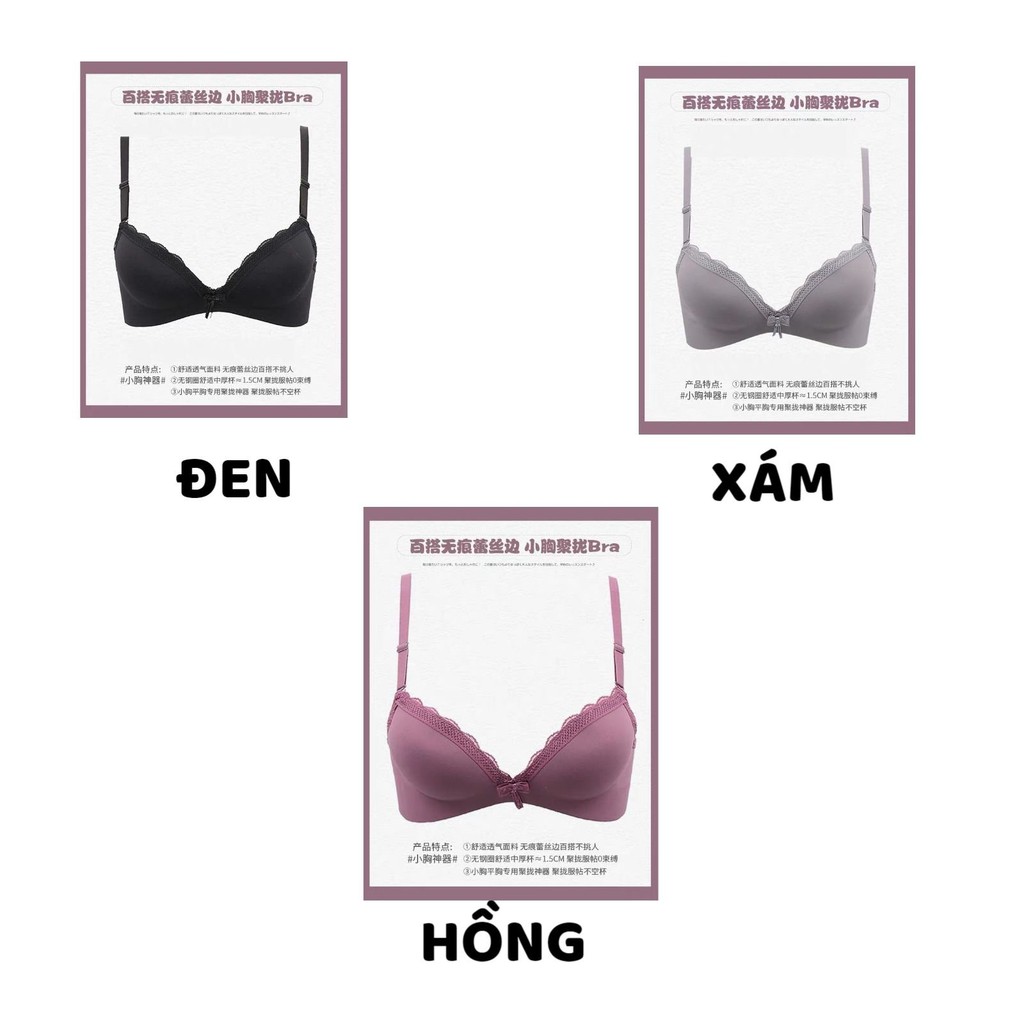 Áo Lót Nữ ❤️FREESHIP❤️ Áo Ngực Nữ Nâng ngực Đúc Su phối viền ren điệu đà tôn vòng 1 quyến rũ mã AL29 | BigBuy360 - bigbuy360.vn