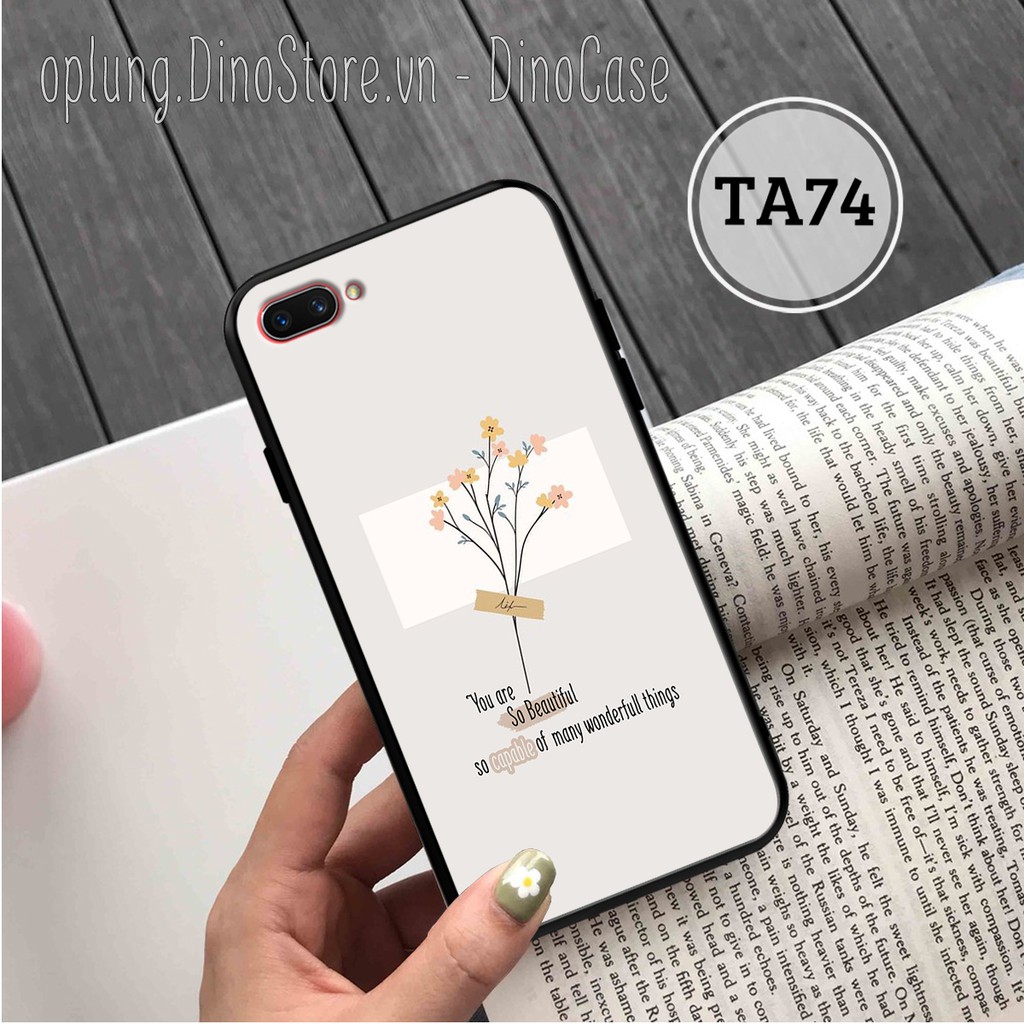Ốp lưng điện thoại Oppo A3s/A1k - Realme C1/C2 - Ốp lưng basic in hình hoa xinh quote nữ tính dễ thương.