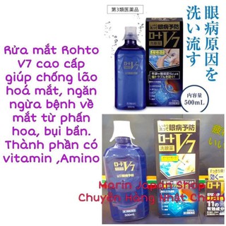 Nước rửa mắt cao cấp rohto premium v7 nhật bản 500ml