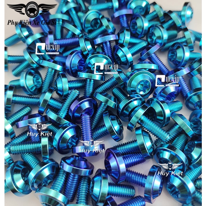 Combo 5 Ốc Titan GR5 6Li15 Gắn Ốp Pô + Chụp Đích Pô Vario 2018-2021, Ex 150, Ex 155, Win, Win X, SH 2017 - 2019 MS5025