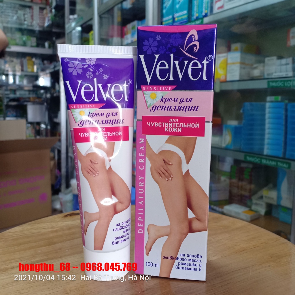 KEM TẨY LÔNG VELVET NGA với chiết suất hoa cúc tuýp 100g