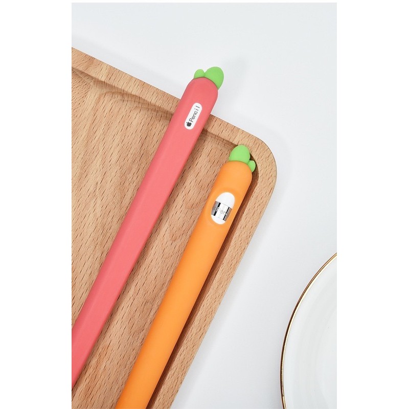 Vỏ silicon bảo vệ bút thông minh hình củ cải, cà rốt