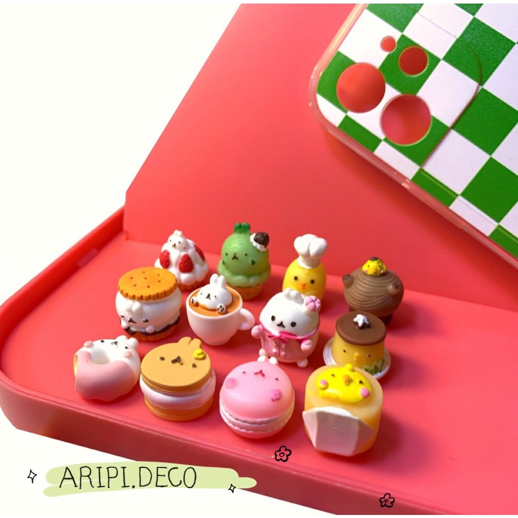 Charm hình bánh thỏ siêu xinh B2 /Nguyên liệu làm phụ kiện handmade vòng tay