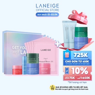 Bộ sản phẩm top mặt nạ làm sạch & làm đẹp từ trong giấc ngủ LANEIGE Sleeping Mask & Clear-C