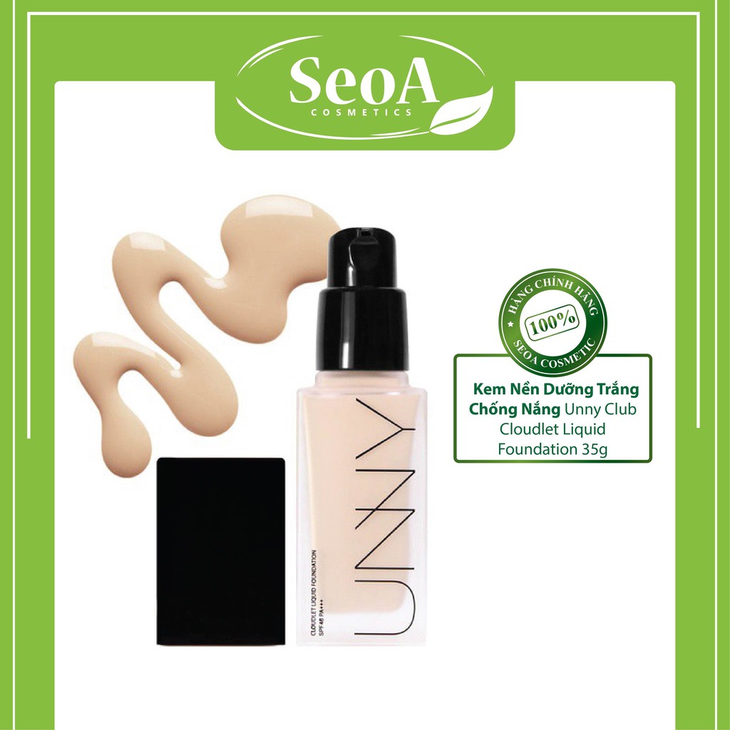 [Chính hãng] Kem Nền Dưỡng Trắng Chống Nắng Unny Club Cloudlet Liquid Foundation 35g