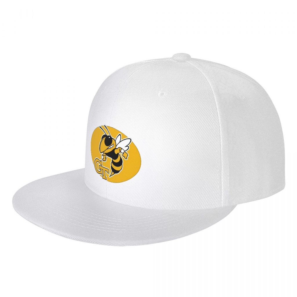 Georgia Tech logo Mũ phẳng Mũ chống nắng Mũ in Mũ chống nắng Mũ bảng Mũ Hip-Hop Mũ vành phẳng Mũ hợp