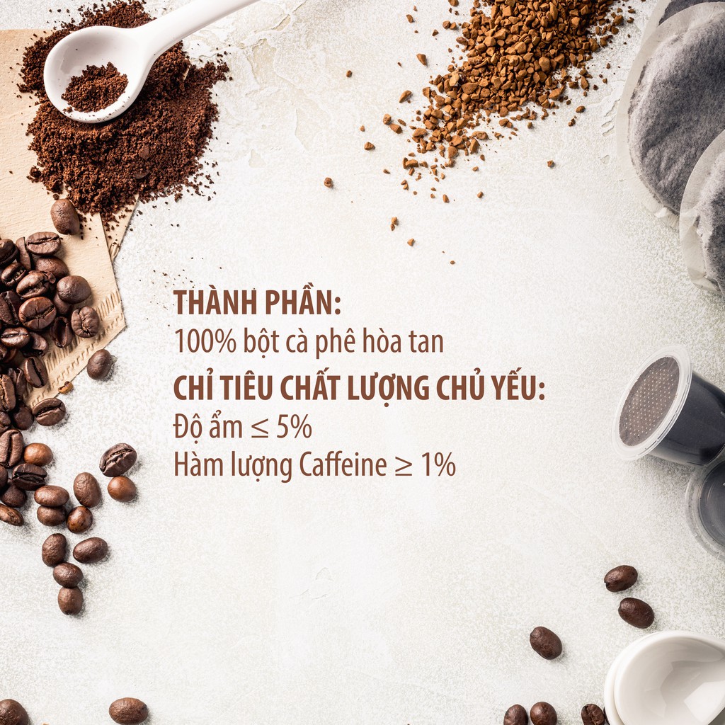 Combo 10 Cà Phê Hòa Tan 100% Đen Thuần Khiết KING COFFEE - Hộp 15 gói x 2g - Không Đường