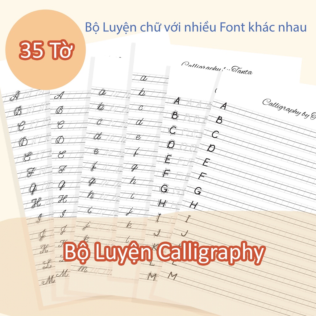 Bộ Luyện Chữ Calligraphy Giấy Chất Lượng Luyện Chữ Calligraphy