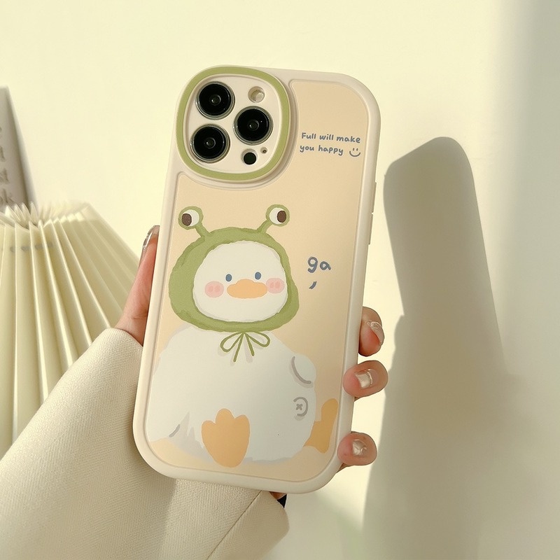 Ốp Điện Thoại TPU Mềm Đục In Hình Vịt Hoạt Hình Cho iPhone 11 7Plus 8Plus Xr XS Max 13 12 Pro Max 13promax 12 11
