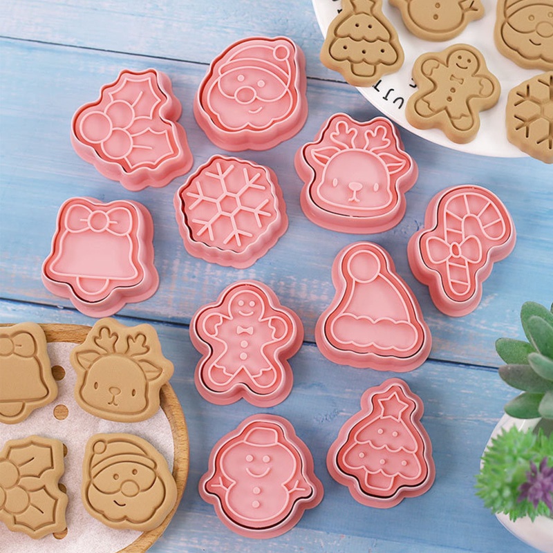 Bộ 10 Khuôn Cắt Bánh Quy Tạo Hình Chủ Đề Giáng Sinh
