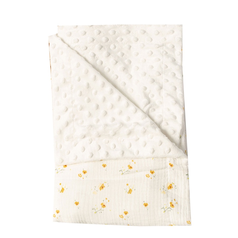 Chăn Cotton Lông Cừu Mềm Mại In Họa Tiết Động Vật Chấm Bi Cho Bé Trai Sơ Sinh