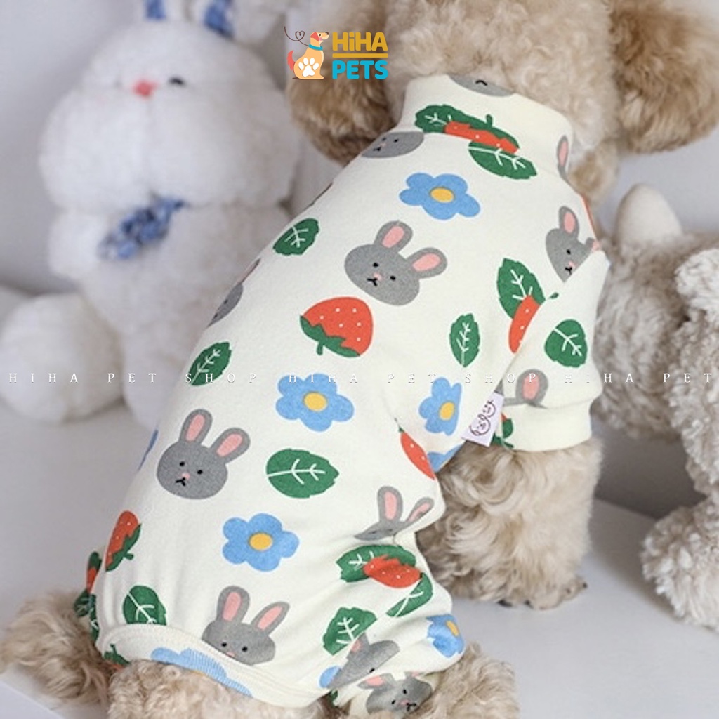 Quần Áo 4 Chân Cho Chó Mèo Cao Cấp Quần Áo Jump Cho Thú Cưng Thun Cotton Ấm Áp Mặc Ngủ Hihapet.