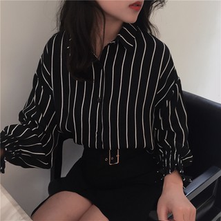 (ORDER) Áo sơ mi sọc tay bo