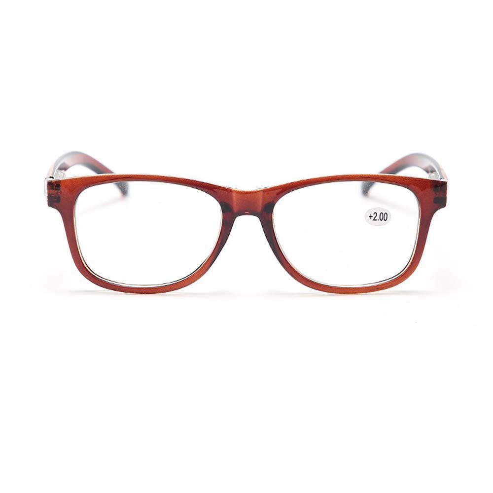 JARRED Kính Đọc Sách Gọng Vuông Màu Nâu Đen Dành Cho Nam Và Nữ