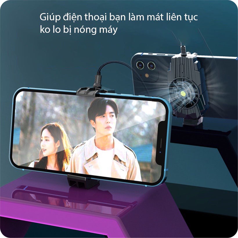Quạt tản nhiệt điện thoại G6 chơi game PUGB / COD / ML cao cấp công nghệ mới