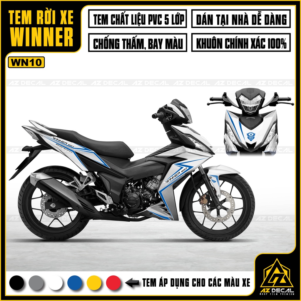 [TỔNG HỢP] Tem Winner V1 Xanh Trắng Cực Chất | Decal Dán Xe Winner 150 Rời Dễ Dán, Đẹp Nhất Năm Nay