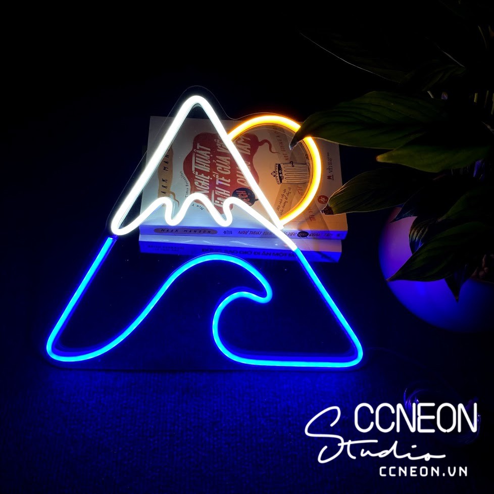 Đèn Trang Trí Led Neon Sign Hình Ngọn Núi Kích Thước 33x28 cm [Mẫu 3]