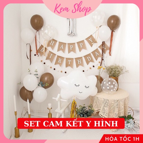 Set Trang Trí Sinh Nhật Hàn Quốc Phong Cách Retro [Tặng BƠM + BĂNG DÍNH + BÓNG NGÔI SAO + BÓNG HB TY] - Kemshop K21