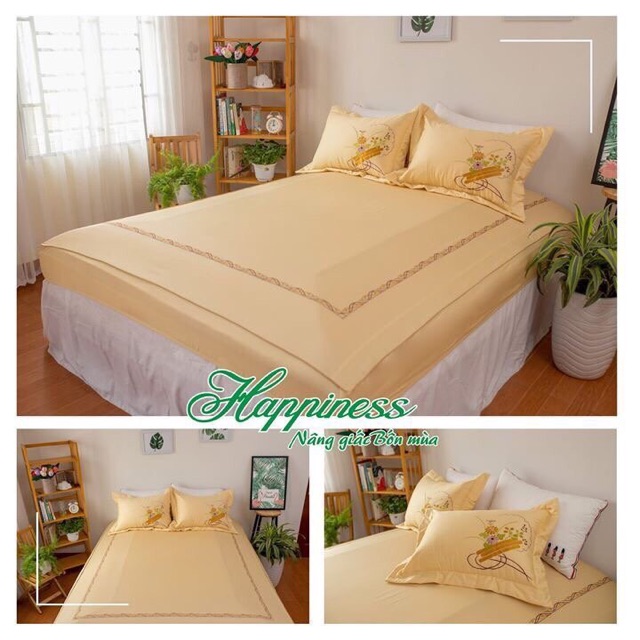 Set 3 món ga gối Happiness