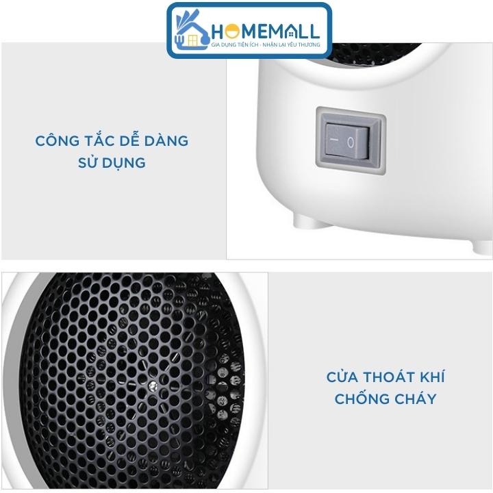 Quạt sưởi ấm mini - Máy sưởi di dộng công suất 400W tiết kiệm điện tốc độ ấm nhanh cho mùa đông  QS2