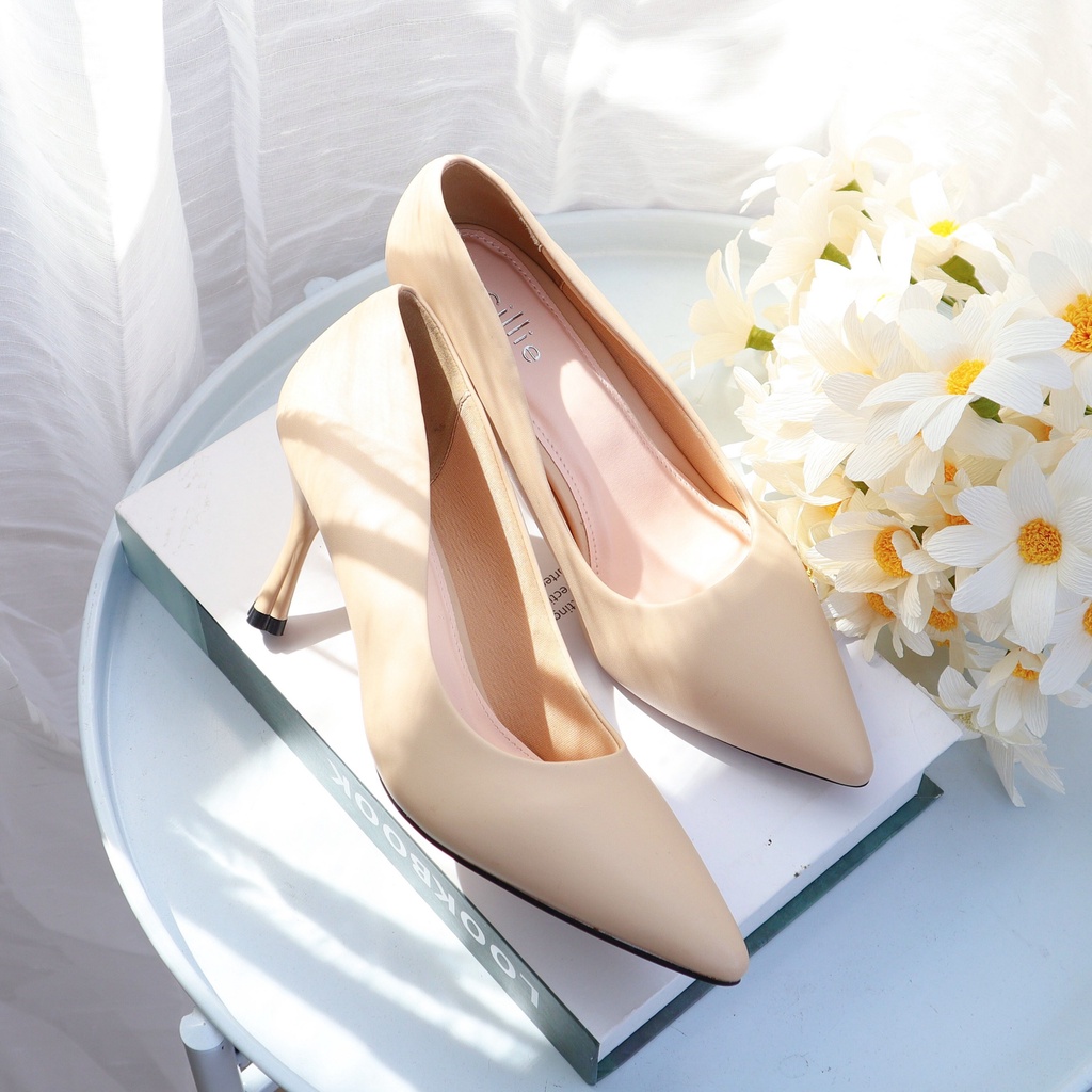 Giày cao gót basic cao 7cm mũi nhọn êm chân 1199