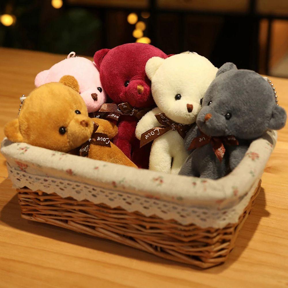 Móc Khóa Hình Gấu Teddy Nhồi Bông Mini Dễ Thương