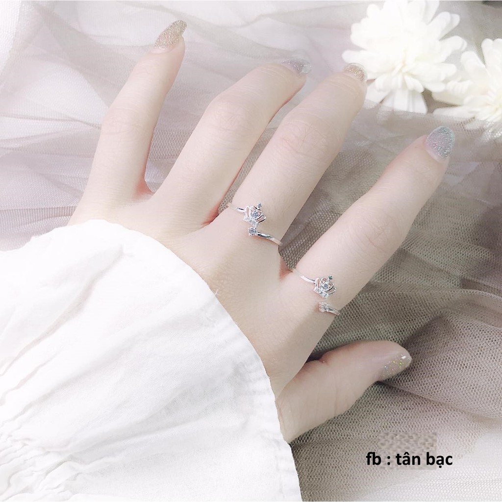 nhẫn nữ free size , bạc 925 ai đeo cũng vừa xinh ạ