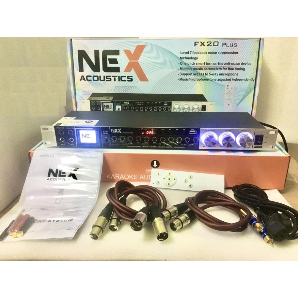 Vang Cơ FX20 PLus Có Điều Khiển Từ Xa (Tặng 2 Dây CANON) Chống Hú . Kết Nối Quang Học OPTICAL, BLUETOOTH, USB, AV..