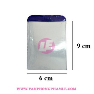 Bảng tên nhựa cứng viền xanh 6 x 9 cm đứng