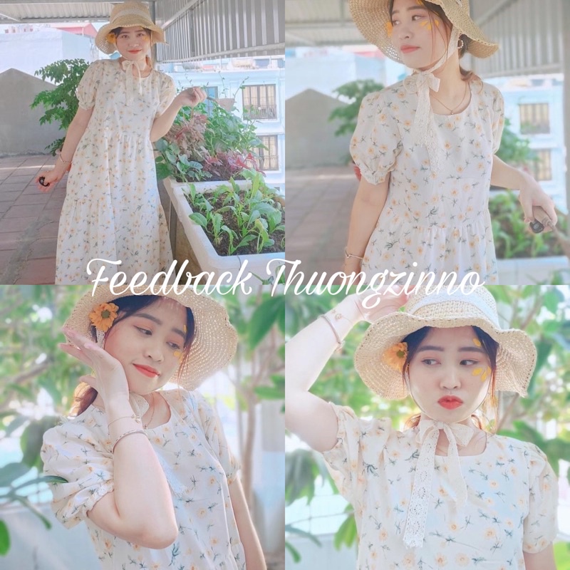 [ẢNH THẬT/VIDEO]VÁY BABYDOLL HOA EMILY DÁNG DÀI NHIỀU MÀU ĐẦM HIA ULLZANG