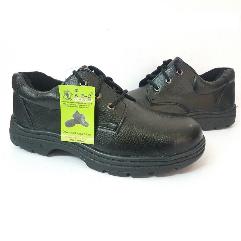 Giày bảo hộ lao động ABC chỉ vàng , Giá siêu rẻ, mũi sắt, lót thép, đế chống trơn