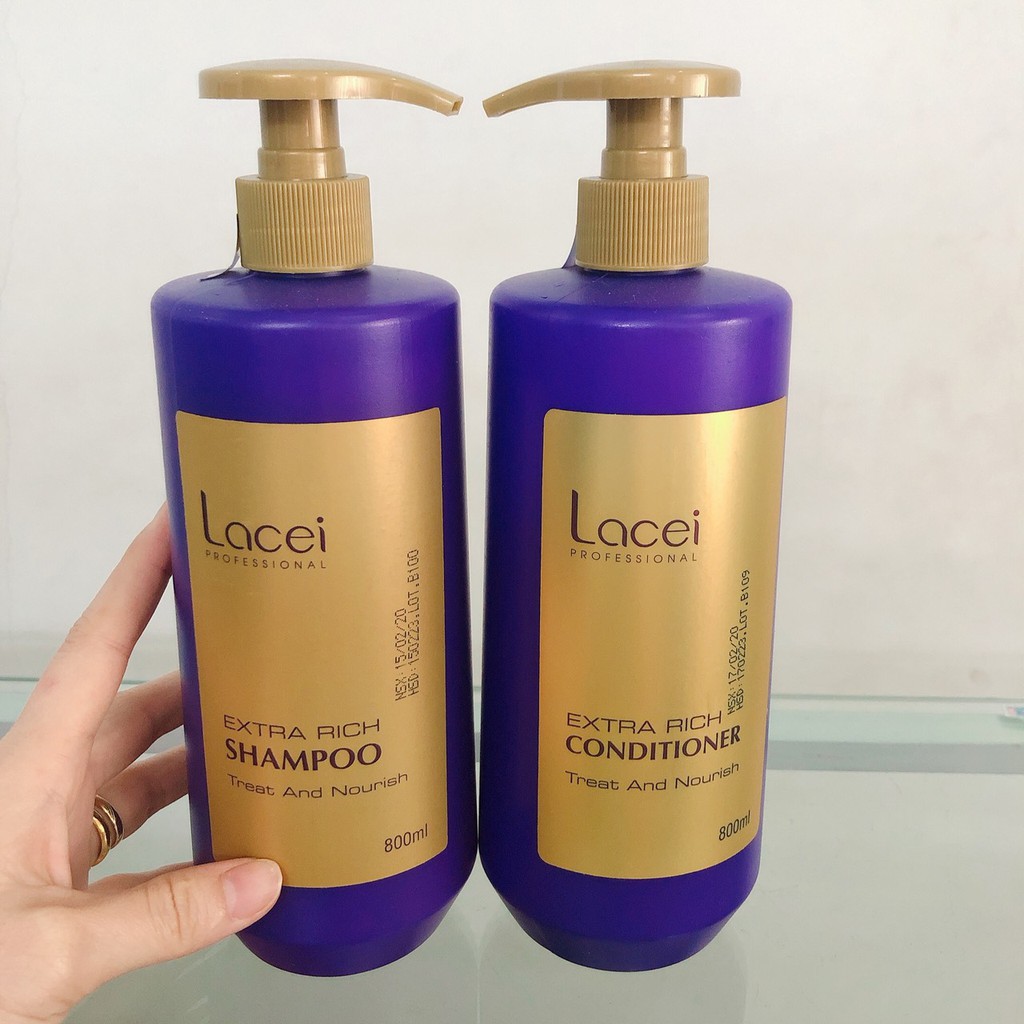 DẦU GỘI LACEI CAO CẤP DƯỠNG ẨM TÓC KHÔ SIÊU MƯỢT  800ML