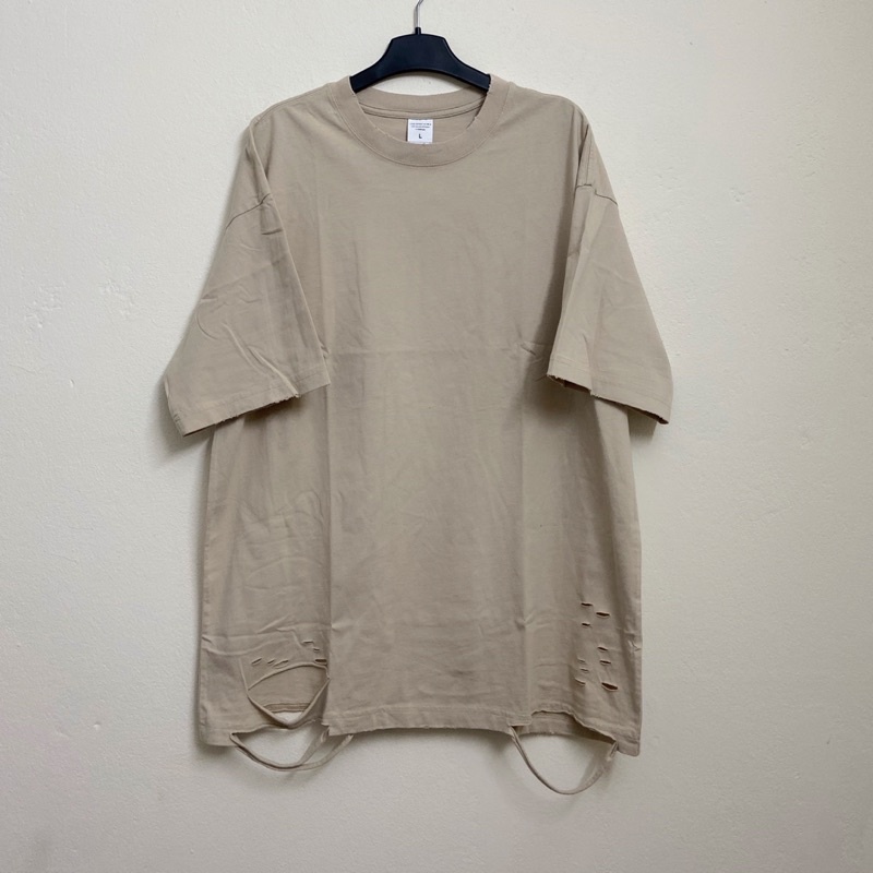Áo phông layer tà rách phong cách Grunge, Raucohouse chất liệu cotton 190gsm