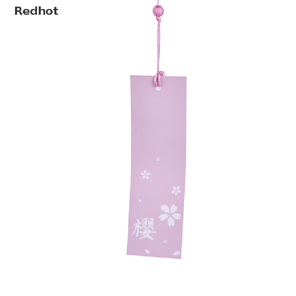 Chuông gió thủy tinh họa tiết hoa anh đào dùng trang trí nhà cửa