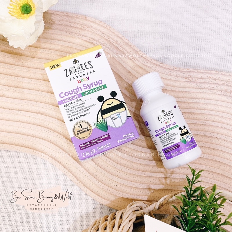 Siro Ho Kết Hợp Tăng Đề Kháng Zarbee’s Naturals Mỹ 59ml [ Hàng Air - BW Store ]