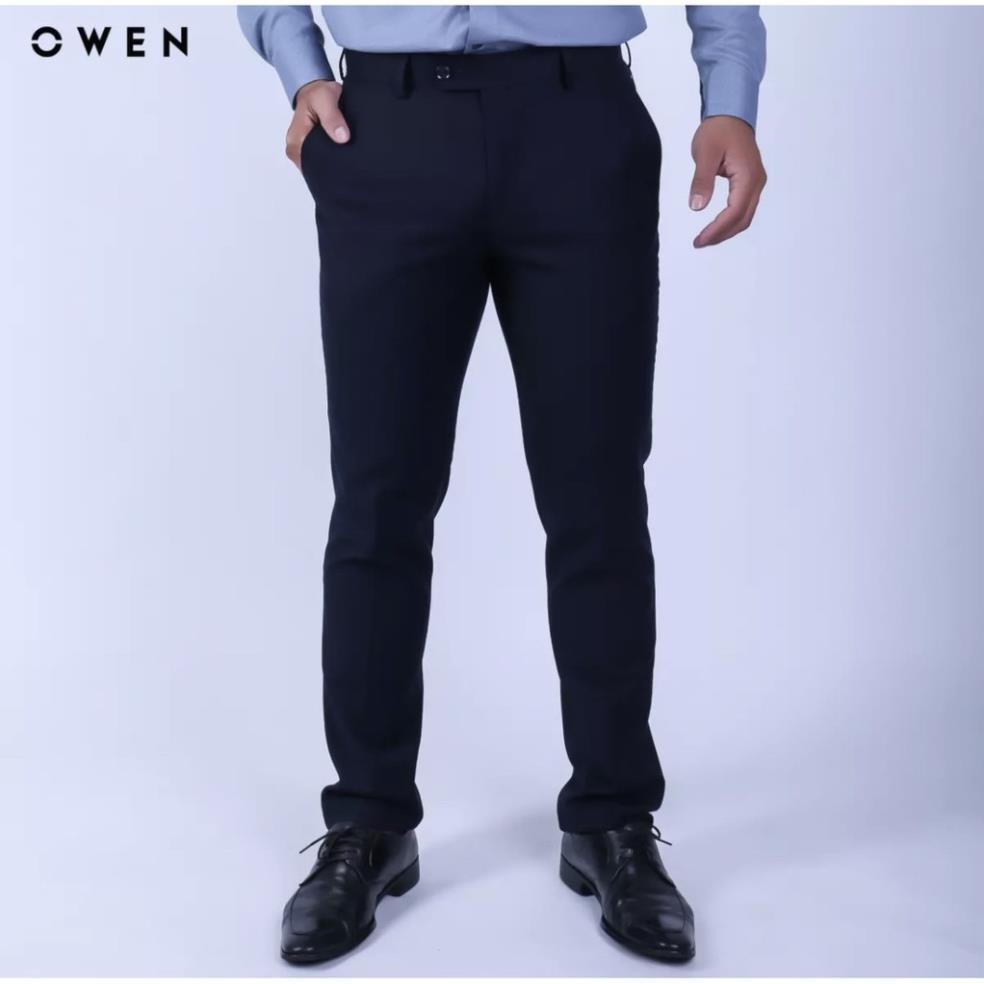 Sale Chính Hãng OWEN - Quần âu nam Owen SLIMFIT màu xanh tím than 91371 hot 🌺 neww * ! % * ᵛ ' .