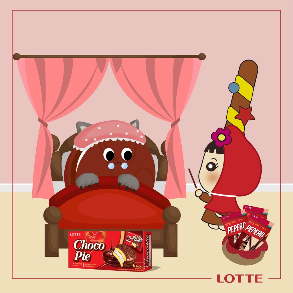 Bánh Lotte Chocopie Hàn Quốc - Hộp 12 Bánh - Đủ vị (CaCao, Chuối, Trà Sữa,...) | BigBuy360 - bigbuy360.vn