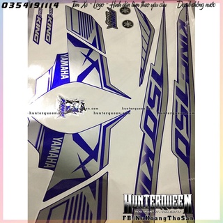 Tem exciter 150. tem rời mx king sọc đơn giản, chất liệu candy, dán xe xanh gp. xe màu khác vui lòng inbox