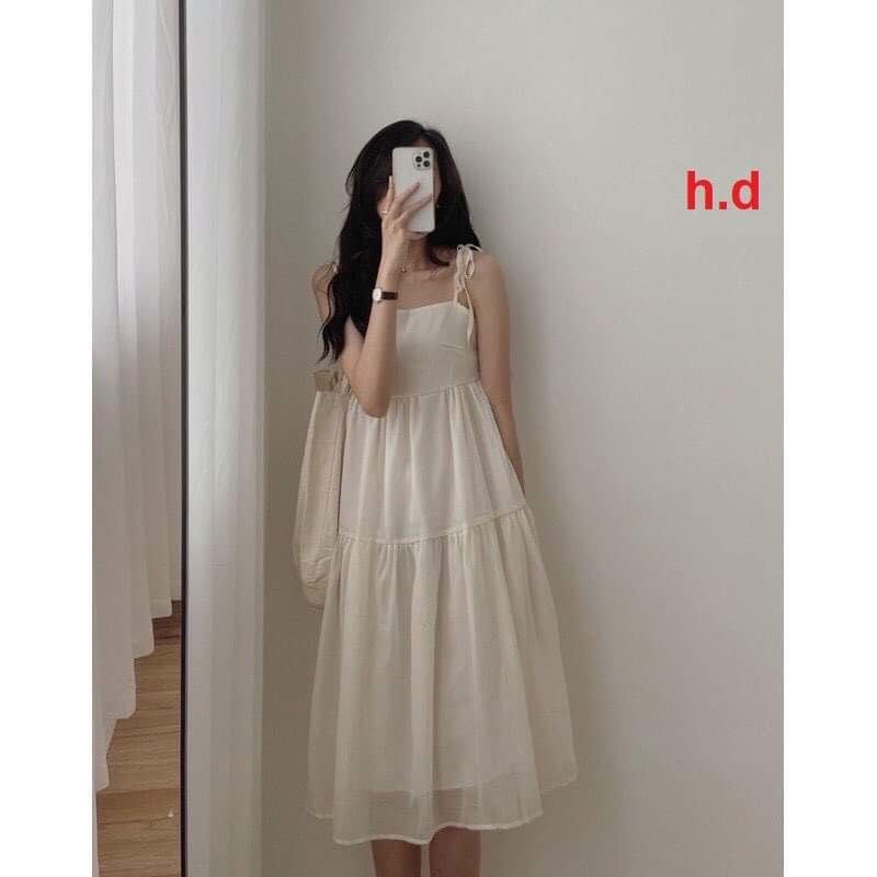 Váy dây buộc nơ vai HD12