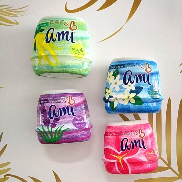 Sáp Thơm Phòng Ami thơm lâu, khử mùi nhà vệ sinh hộp 200g