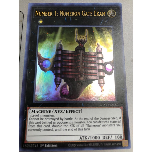 Thẻ bài YUGIOH - Number 1: Numeron Gate Ekam - BLAR-EN022 - Ultra Rare 1st Edition