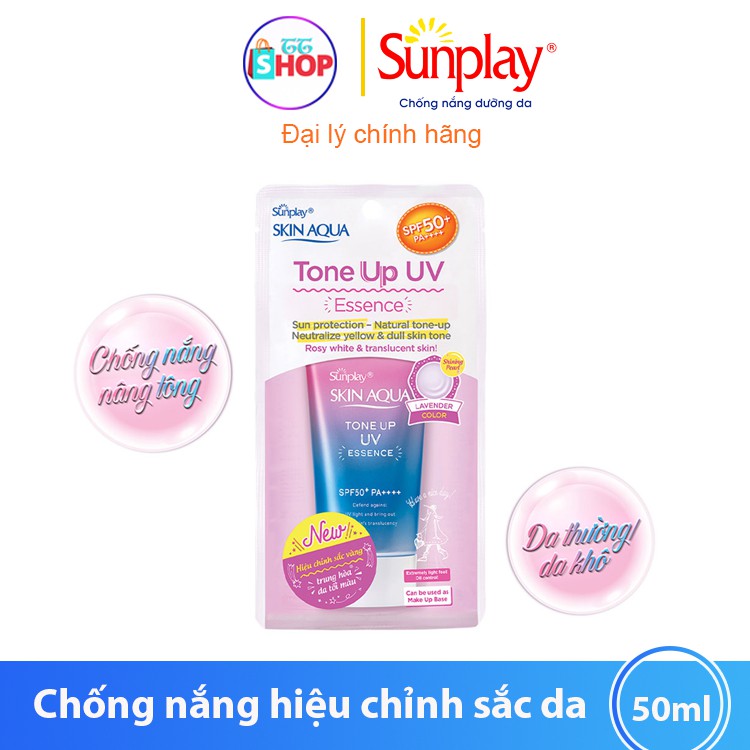 Tinh chất chống nắng hiệu chỉnh sắc da - Sunplay Skin Aqua Tone Up UV Essence Lavender ttshop