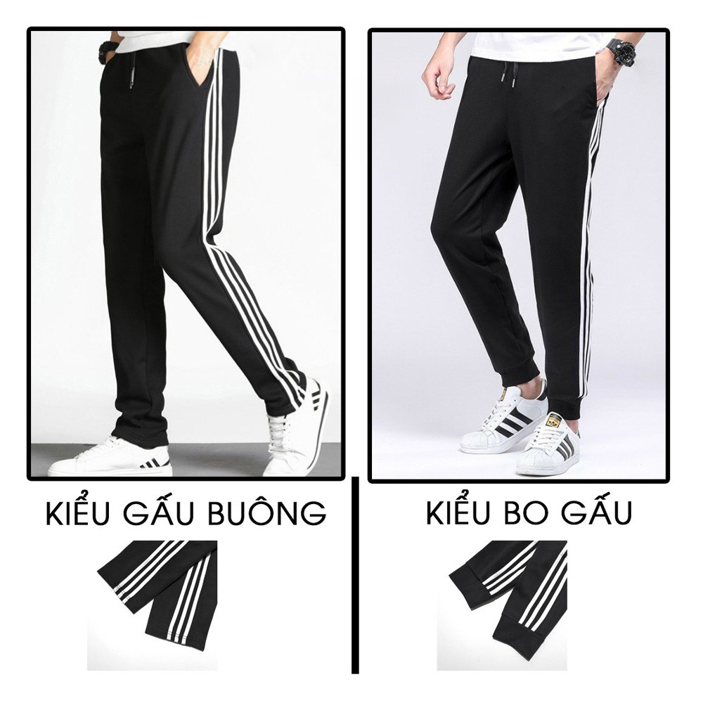 Quần dài thể thao nam Jogger 3 sọc ống xuông trẻ trung năng động Micado