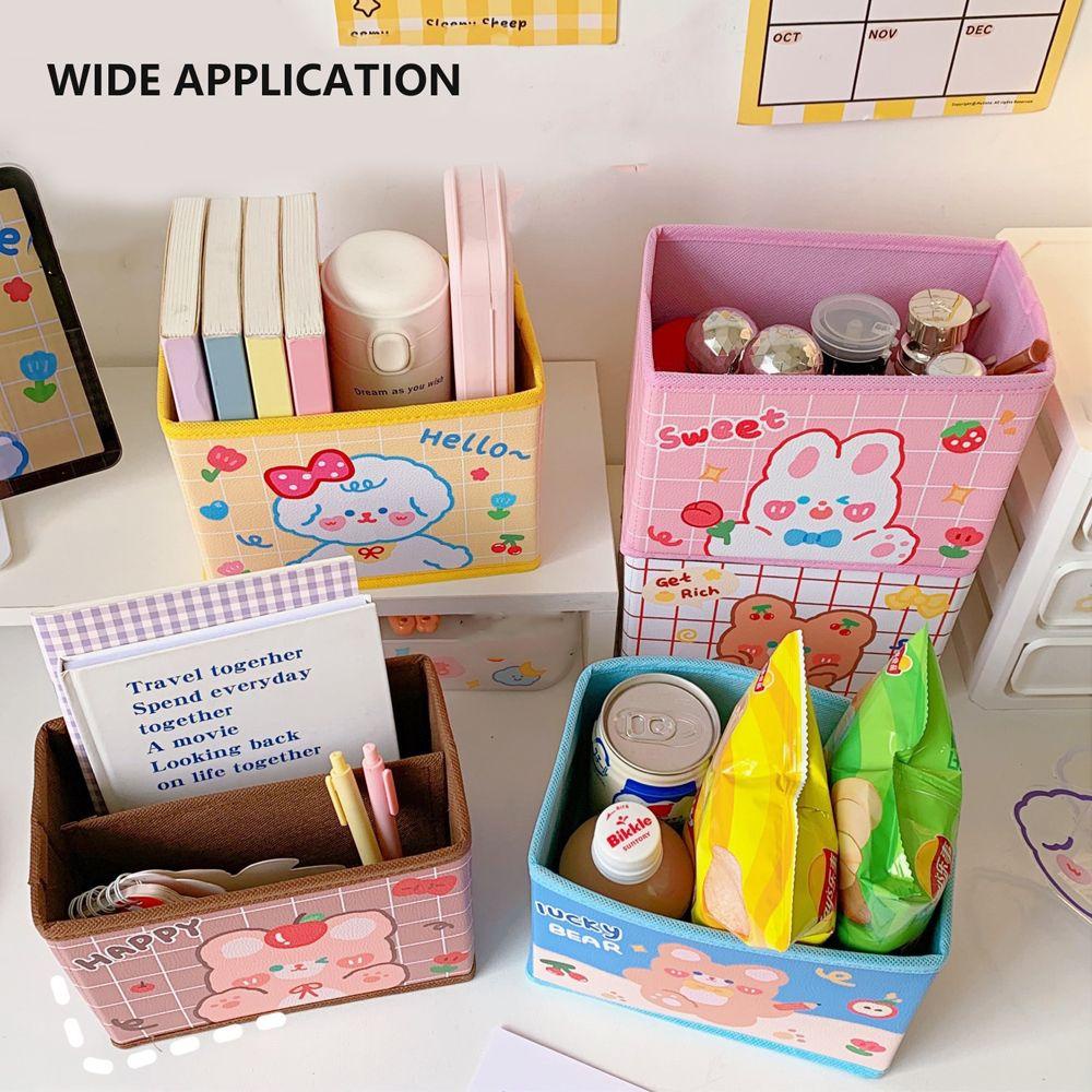 NICKOLAS Hộp Đựng Đồ Dùng / Mỹ Phẩm Bằng PU Hình Gấu Gấp Gọn Tiện Dụng Ốp