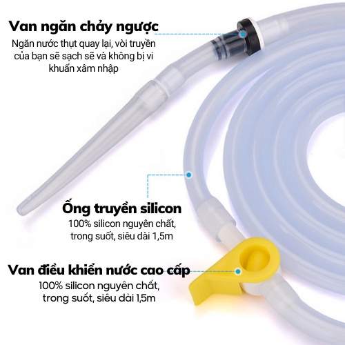 Thải độc đại tràng cà phê cafe hữu cơ Túi silicone 2l + Tặng Cọ vệ sinh 1.5m SAO ĐẤT