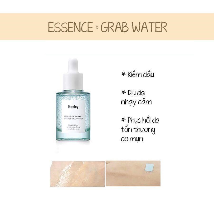 Tinh Chất Dưỡng Ẩm Chống Lão Hóa Huxley Secret Of Sahara Essence; Grab Water 30ml