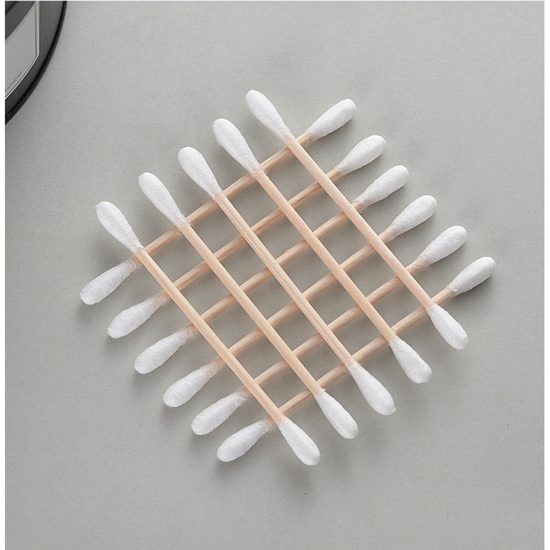 Set 100 Tăm Bông Cotton Vệ Sinh Tai Tiện Lợi