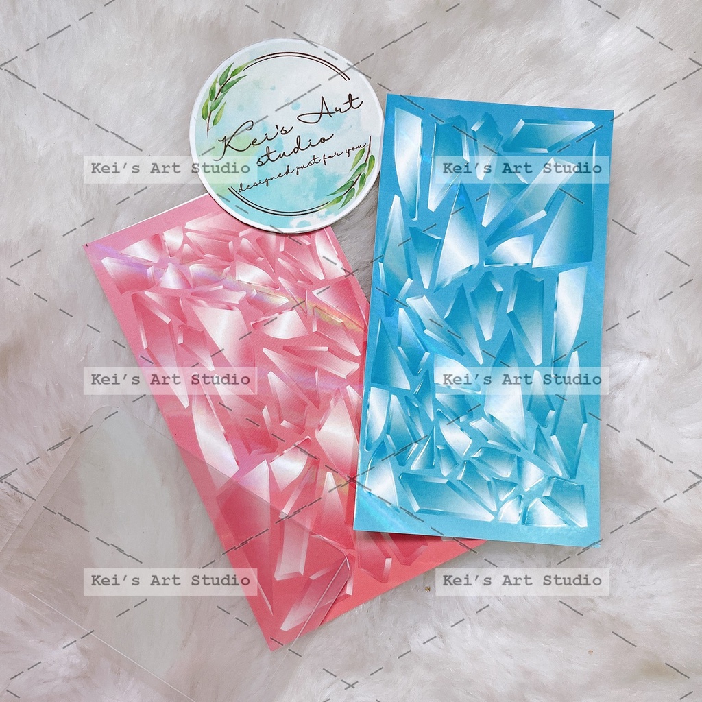 Mẫu mảnh gương vỡ trang trí toploader cá tính độc đáo